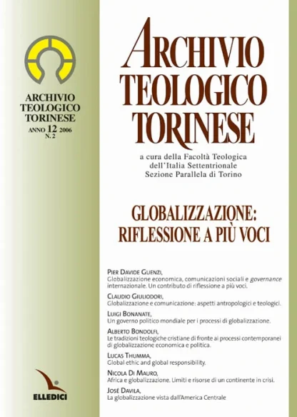 Archivio Teologico Torinese n. 2. Anno 12 - 2006