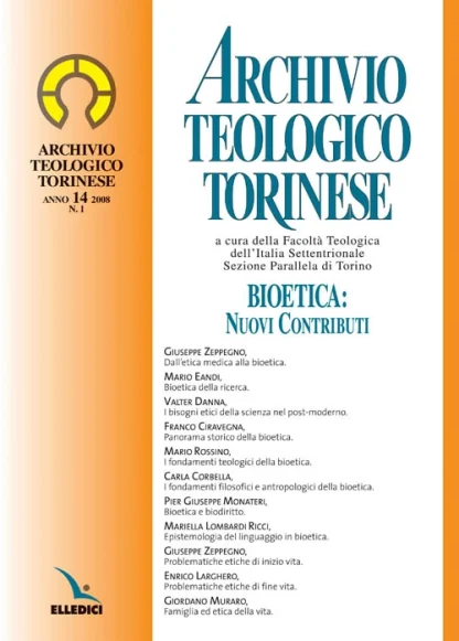 Archivio Teologico Torinese n. 1. Anno 14 - 2008