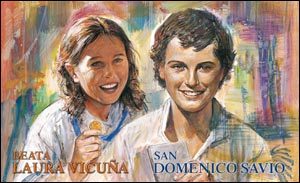 San Domenico Savio e Laura Vicuña. Immaginetta