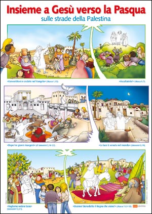 Insieme a Gesù verso la Pasqua sulle strade della Palestina (poster)
